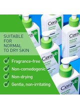 Skincare duo bottles and jar display with green accents, CeraVe labels visible
