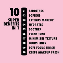 Benefits infographic for super benefits in 1, with 10 listed claims.