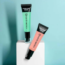 Face primer tubes in green and pink with black squeeze caps