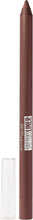 Gel pencil eyeliner with walnut-brown body and capped tip, Maybelline New York label