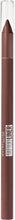 Gel pencil eyeliner in smooth walnut brown, pointed tip with protective cap visible