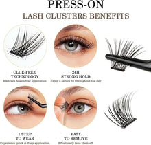 Press-on lash clusters benefits, glue-free hold and easy removal