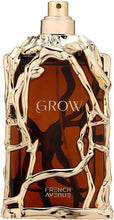 Grow unisex Eau de Parfum bottle, gold-toned sculpted glass with spray nozzle