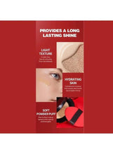 BB cream compact features graphic with soft powder puff and long-lasting shine