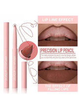 Lip line effect precision lip pencil tips with nude pink lip liner pens