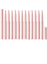 Nude pink lip liner pens lineup with pointed tips