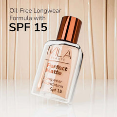 Mila Beauté Perfect Matte Long Wear Foundation SPF15 Vitamin E Shade 03