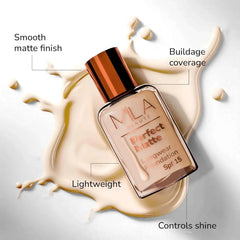 Mila Beauté Perfect Matte Long Wear Foundation SPF15 Vitamin E Shade 03