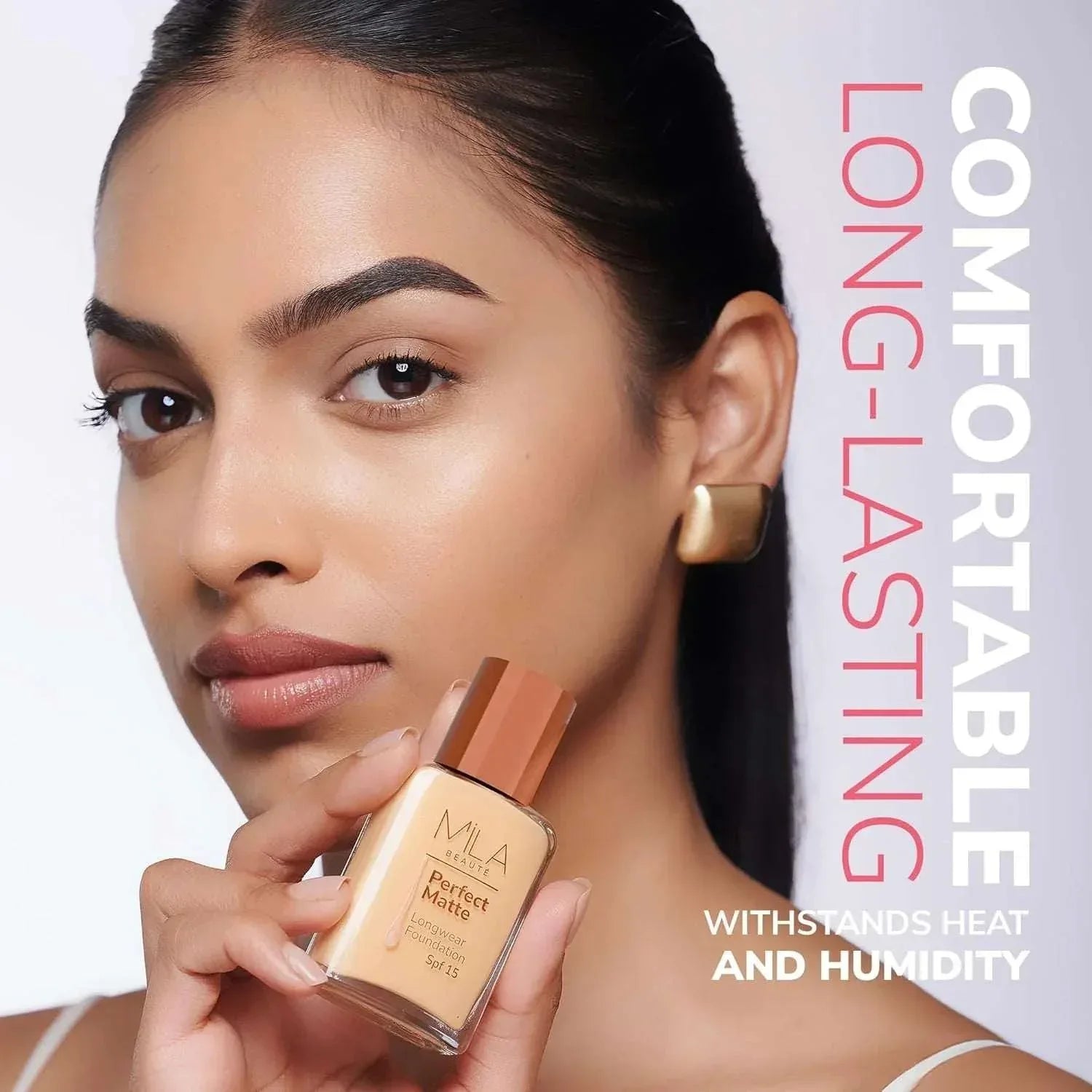 Mila Beauté Perfect Matte Long Wear Foundation SPF15 Vitamin E Shade 03