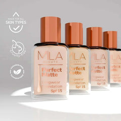 Mila Beauté Perfect Matte Long Wear Foundation SPF15 Vitamin E Shade 03