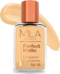 Mila Beauté Perfect Matte Long Wear Foundation SPF15 Vitamin E Shade 03