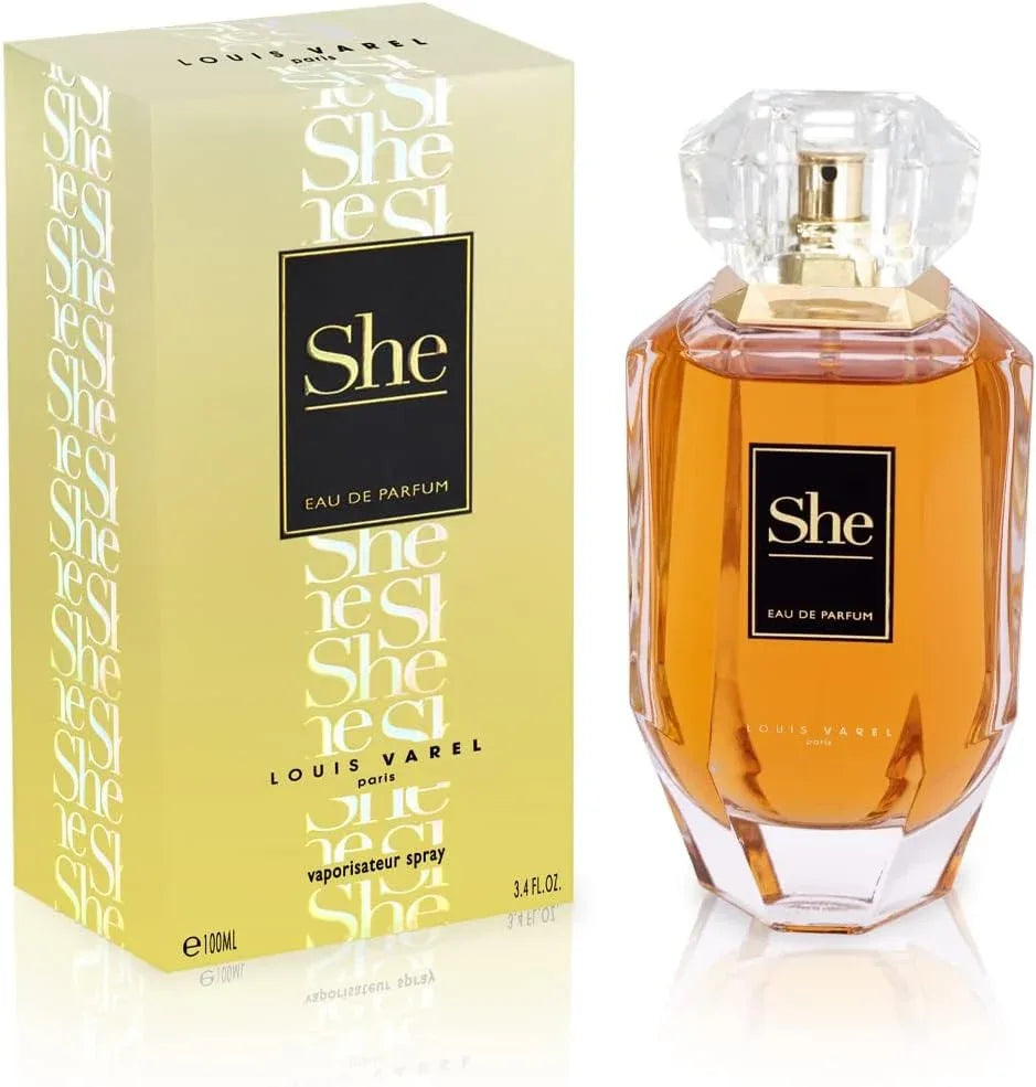 Louis Varel She Eau De Parfum 100ml – Long Lasting Floral Woody Perfume for Women