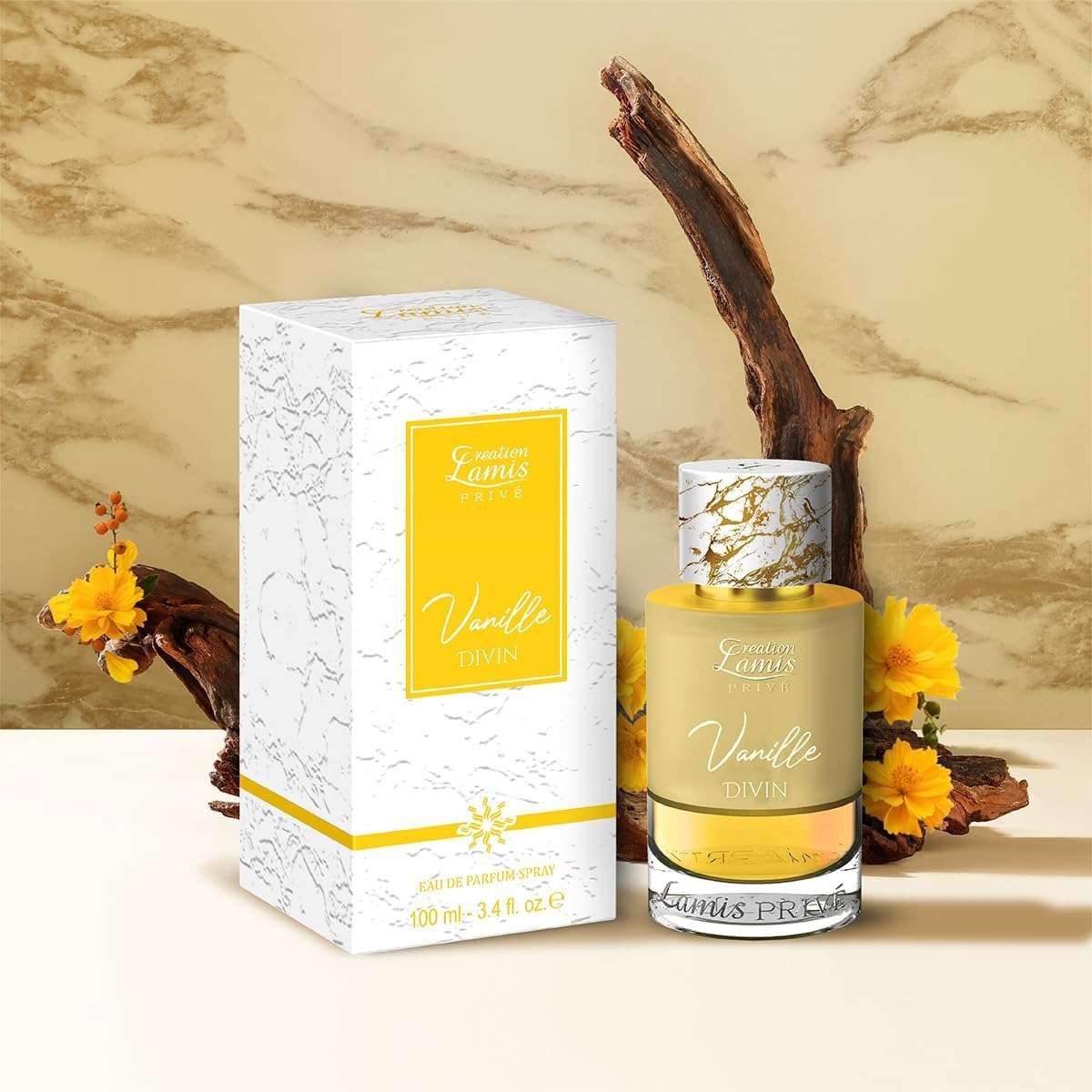 Creation Lamis Privé Vanille Divin Eau De Parfum 100ml – Citrus Floral Woody Long Lasting Unisex Perfume