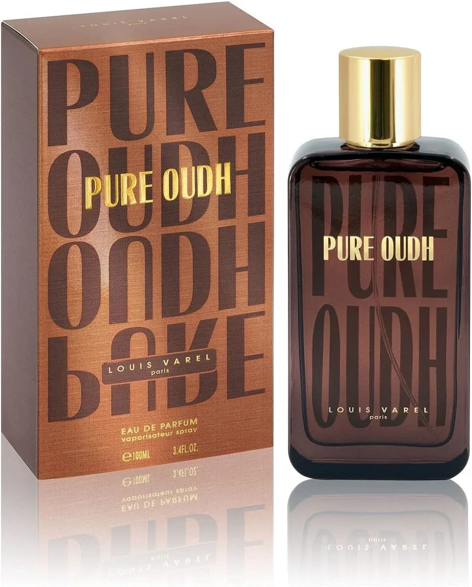 Louis Varel Pure Oudh Eau De Parfum 100ml – Long Lasting Oriental Woody Unisex Perfume
