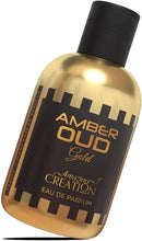 Amber Oud Gold eau de parfum bottle with black cap and gold label