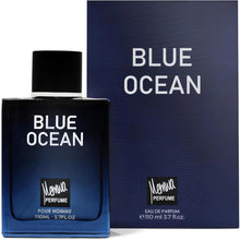 Eau de parfum bottle with box, Blue Ocean label, 100 ml