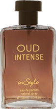 inStyle OUD Intense eau de parfum bottle, dark brown glass with black cap