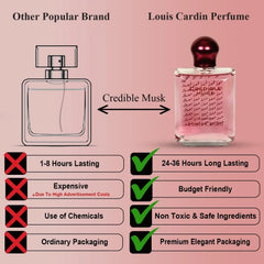 Louis Cardin Credible Musk Eau De Parfum 100ML – Fresh Citrus Musky Woody Long Lasting Perfume for Men