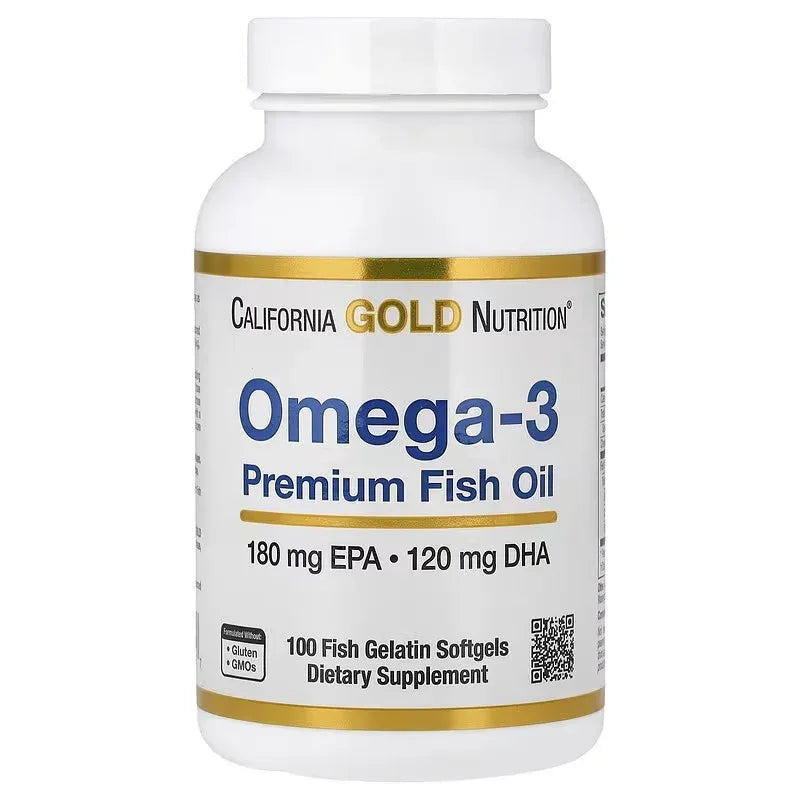 California Gold Nutrition Omega-3 Premium Fish Oil 1100mg (100 / 240 Softgels) – EPA DHA Heart & Brain Support Supplement