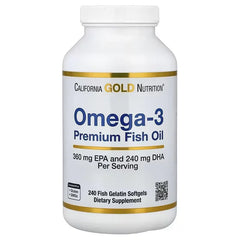 California Gold Nutrition Omega-3 Premium Fish Oil 1100mg (100 / 240 Softgels) – EPA DHA Heart & Brain Support Supplement