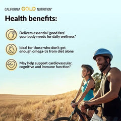 California Gold Nutrition Omega-3 Premium Fish Oil 1100mg (100 / 240 Softgels) – EPA DHA Heart & Brain Support Supplement