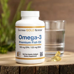 California Gold Nutrition Omega-3 Premium Fish Oil 1100mg (100 / 240 Softgels) – EPA DHA Heart & Brain Support Supplement