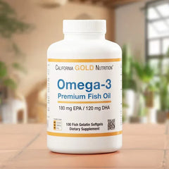 California Gold Nutrition Omega-3 Premium Fish Oil 1100mg (100 / 240 Softgels) – EPA DHA Heart & Brain Support Supplement