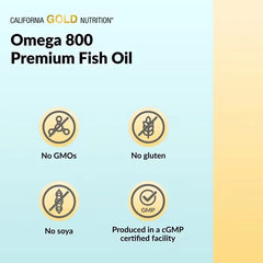 California Gold Nutrition Omega 800 Ultra-Concentrated Omega-3 Fish Oil 1000mg (30 / 90 Softgels) – kd-pur® Triglyceride EPA DHA Supplement