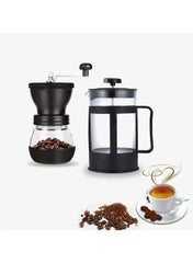 French Press Coffee and Tea Maker Black 600 ML – Borosilicate Glass & Stainless Steel Brewer