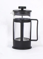 French Press Coffee and Tea Maker Black 600 ML – Borosilicate Glass & Stainless Steel Brewer