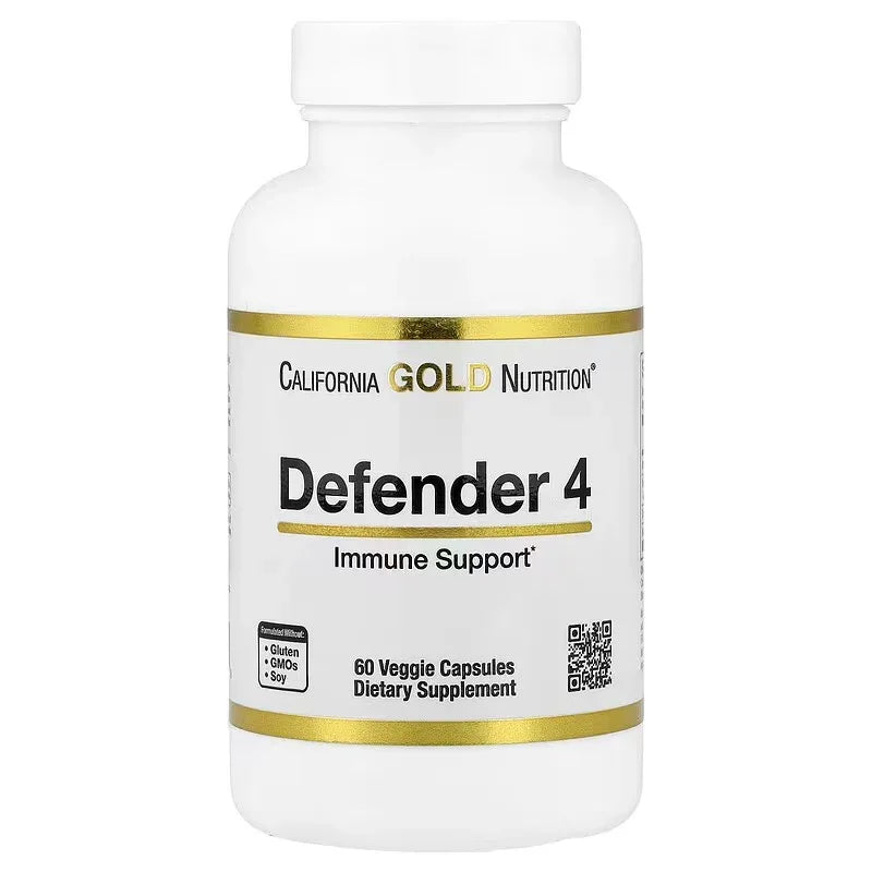 California Gold Nutrition Defender 4 – Vitamin C, Vitamin D, Zinc & Selenium – 60 & 180 Veggie Capsules