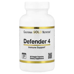California Gold Nutrition Defender 4 – Vitamin C, Vitamin D, Zinc & Selenium – 60 & 180 Veggie Capsules