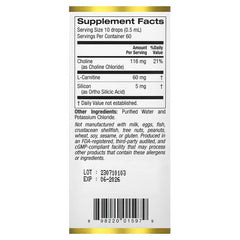 California Gold Nutrition Choline Silica Complex – Stabilised Silicon with Choline & L-Carnitine – 30 ml & 59 ml