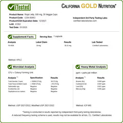 California Gold Nutrition Royal Jelly 500 mg – Natural Wellness & Immune Support – 30 & 120 Veg Capsules