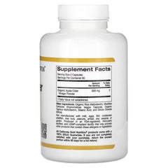 California Gold Nutrition Apple Cider Vinegar 450 mg – Digestive Support – 60 & 180 Veggie Capsules