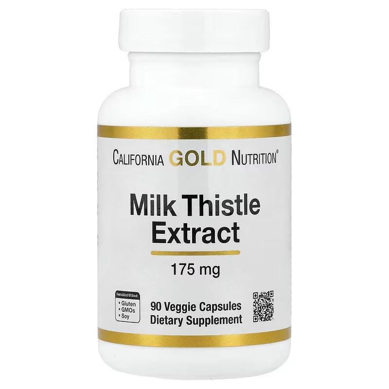 California Gold Nutrition Milk Thistle Extract 175 mg – Liver Support Supplement – 90 Veg Capsules