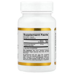 California Gold Nutrition PQQ 20 mg – Cellular Energy & Antioxidant Support – 60 Veggie Capsules