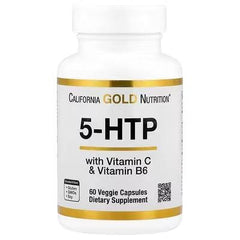 California Gold Nutrition 5-HTP with Vitamin B6 & Vitamin C – Mood & Wellness Support – 60 Veg Capsules