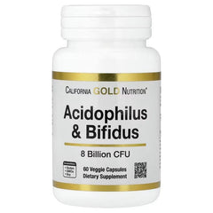 California Gold Nutrition Acidophilus and Bifidus Probiotic Blend – Digestive Support – 60 Veggie Capsules