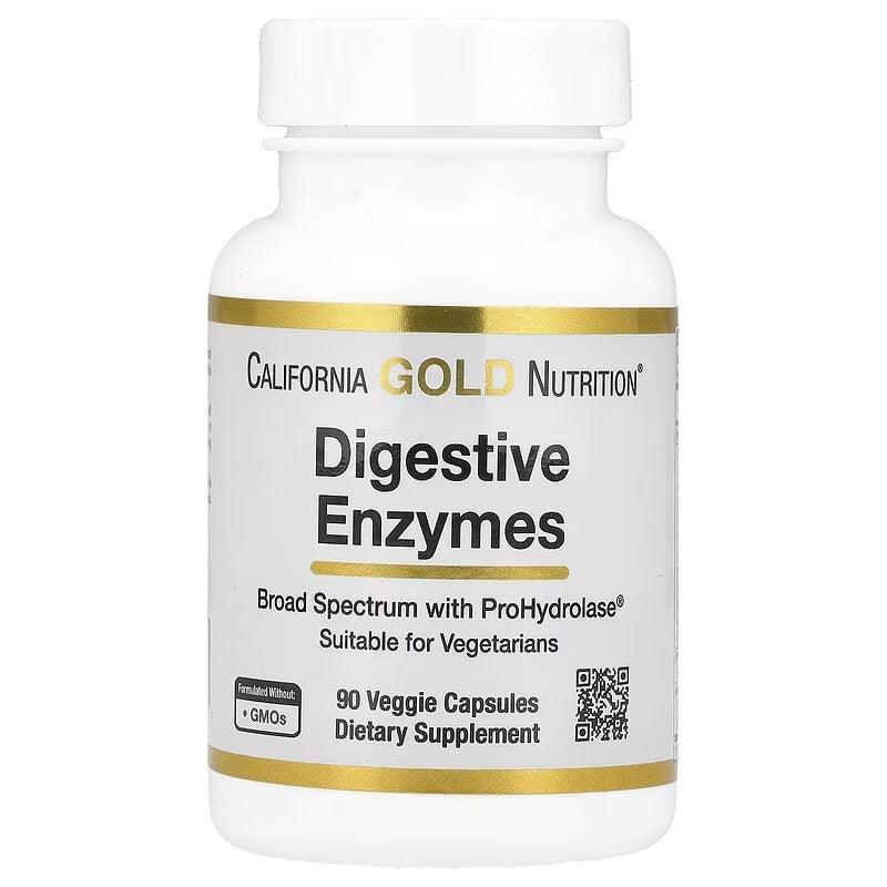 California Gold Nutrition Digestive Enzymes with ProHydrolase® & Amylase Blend – Digestive Support – 90 Veggie Capsules