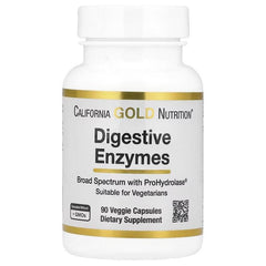 California Gold Nutrition Digestive Enzymes with ProHydrolase® & Amylase Blend – Digestive Support – 90 Veggie Capsules