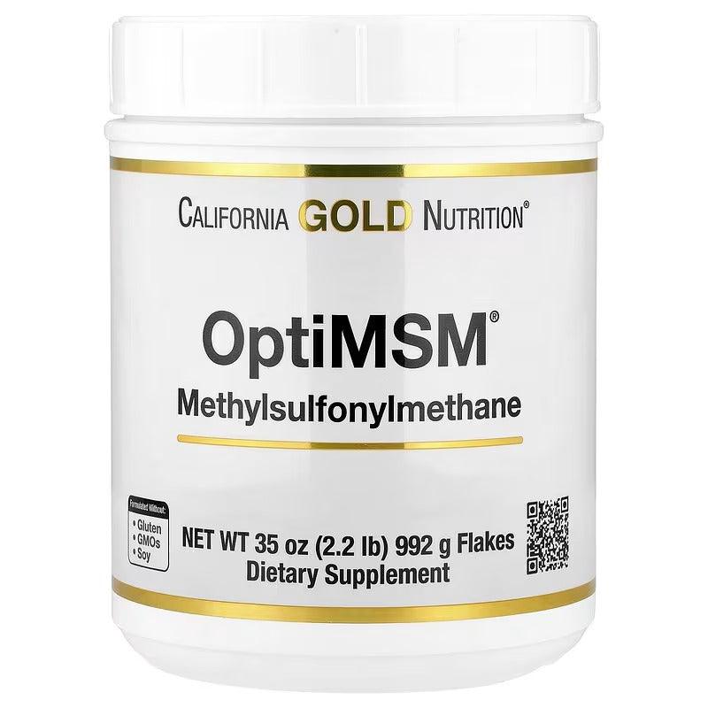 California Gold Nutrition OptiMSM® Flakes – MSM Sulfur Supplement – 992 g (35 oz)
