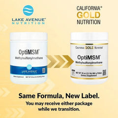 California Gold Nutrition OptiMSM® Flakes – MSM Sulfur Supplement – 992 g (35 oz)