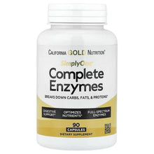 California Gold Nutrition SimplyOne Complete Enzymes bottle with gold capsule band