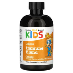 California Gold Nutrition Liquid Immune Blend for Children – Orange Flavor – 118 ml (4 fl oz)