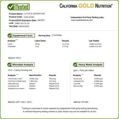 California Gold Nutrition Lutein & Zeaxanthin Gummies – Tropical Fruit – 90 Vegetarian Gummies