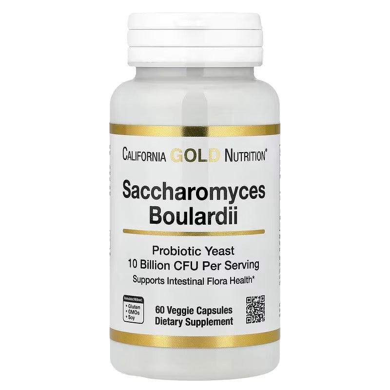 California Gold Nutrition Saccharomyces Boulardii 5 Billion CFU – Probiotic Digestive Support – 60 Veggie Capsules