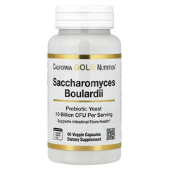 California Gold Nutrition Saccharomyces Boulardii 5 Billion CFU – Probiotic Digestive Support – 60 Veggie Capsules