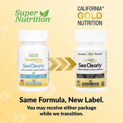 California Gold Nutrition SimplyOne® See Clearly – Triple Power Vision Formula – Wild Berry – 30 Chewable Tablets