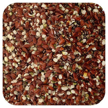 Organic chia, hemp, and flax seed blend shown loose